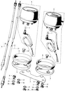  Cb500 speedometer + tachometer