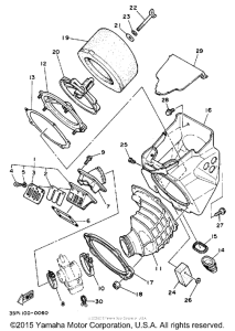 YZ250A Воздушный фильтр