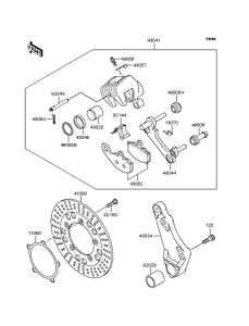 ZR400 Задний тормоз