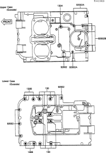 EX500 Болты крепления картера