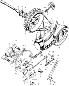 SL350 Front wheel + panel