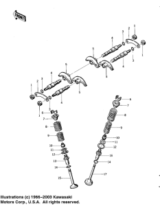 KZ400 Rocker arms / valves