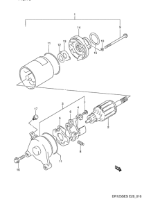 DR125 Стартерный мотор