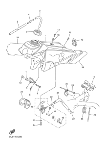 WR250F Топливный бак