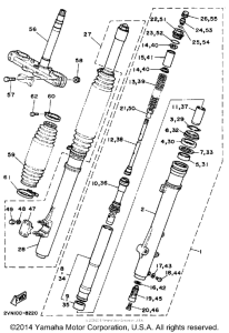 YZ490U Передняя вилка