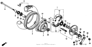 CH150D Front wheel 85-86