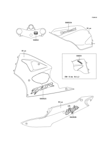 ZX600 Decals(blue)(ca,us)(zx600-j2)