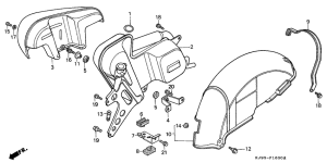 CH125 Rr. fender / ex. muffler