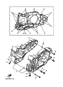 XP500 Картер двигателя