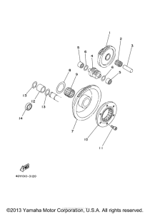TT250R Муфта стартера