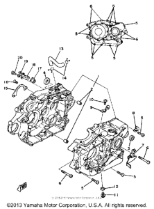 SR250TH Картер двигателя