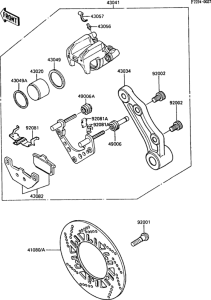 ZX600 Задний тормоз