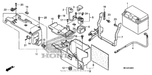 VT750CA Аккумулятор