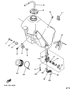 WR250Z Топливный бак