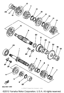 YZ125B Трансмиссия