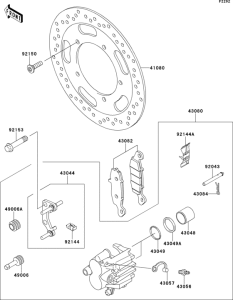 VN900 Передний тормоз