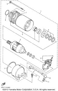 YZF600RP Стартер