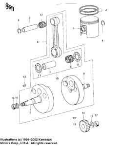KDX80 Crankshaft / piston