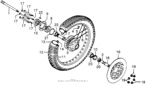 CB750 Front wheel + disc