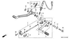 NTV650 Brake pedal assy