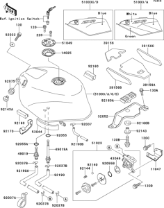 ZX750 Fuel tank(1 / 2)(zx750-j1)