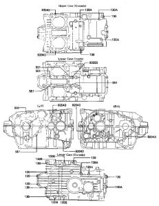 KZ440 Crankcase bolt & stud pattern
