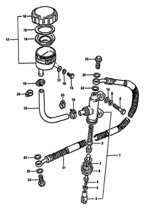 GS550 Задний тормозной цилиндр
