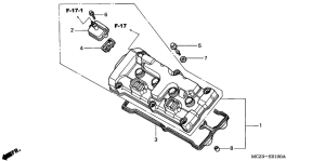 CB900F Крышка головки цилиндров