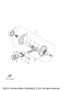 TTR50EY Коленчатый вал и Поршень