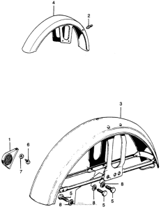 CB350 Переднее крыло