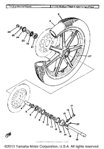 XS1100F Переднее колесо