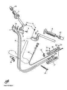 FJ1200 Steering handle. cable