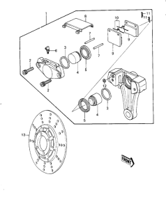 KZ1000 Передний суппорт