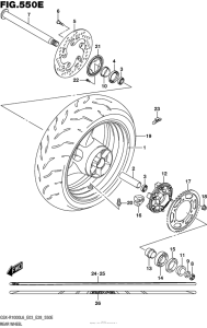 GSX-R1000 Rear Wheel (Gsx-R1000Al6 E33)