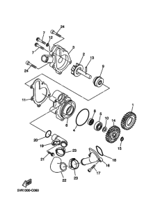 XT660R 25KW Водяная помпа
