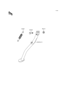 KLX300R Подножка