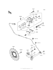 ER650 Задний тормоз