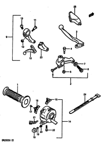 DR250 Left handle switch