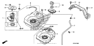 SH150I Топливный бак