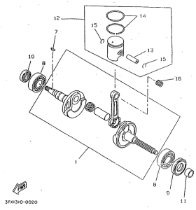 CW50 Коленвал и поршень