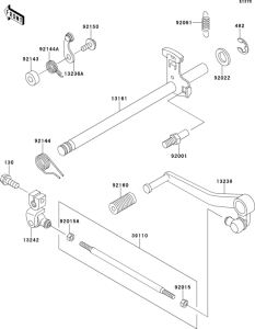 ZX400 Механизм переключения передач