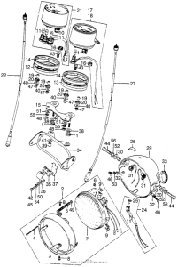 XL175 Headlight + speedometer + tachometer