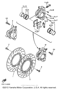 XV700CT Передний суппорт