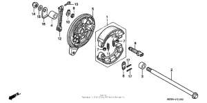 VF750C Задний тормоз