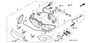 CBF500 (ABS) Задний фонарь