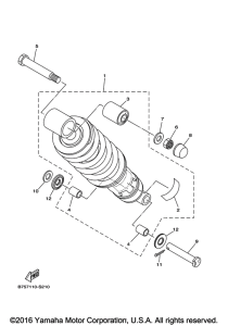 TW200E Задняя подвеска