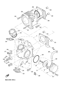 XC125FD Головка цилиндров