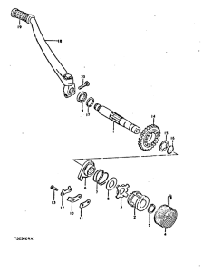TS250 Ножной стартер