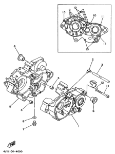 YZ125 Картер двигателя