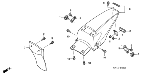 XR80R Заднее крыло